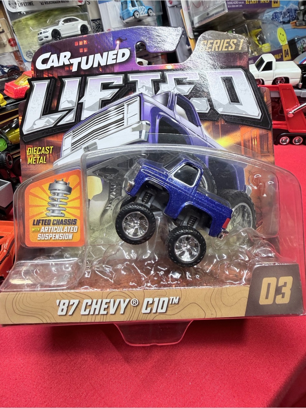 Lifted '87 Chevy C10 Toy Truck - Blue
